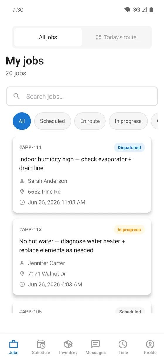 Ormi Field — Jobs list